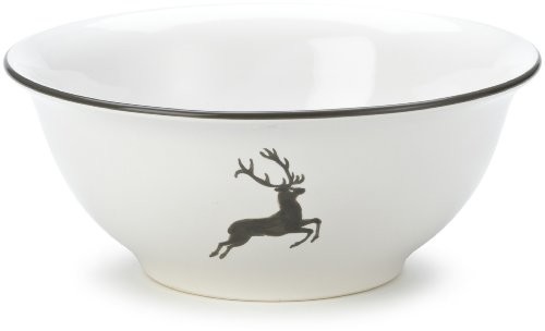 Gmundner Keramik Gmundner ceramika manufaktura 0319srsa26 szarą jeleń miska do sałaty, średnica 26 cm