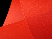Papeterra Czerwony, półprzezroczysty - gładki , 120 g/m3, 65x92cm, Voile De Papier Poppy. Papier ozdobny, 1 arkusz