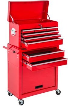TecTake Szafka narzędziowa warsztatowa 8 szuflad czerwony 402802