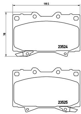 BREMBO Zestaw klocków hamulcowych, hamulce tarczowe P 83 048