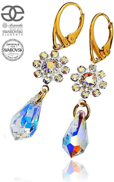 Swarovski KOLCZYKI AURORA FEEL ZŁOTE SREBRO