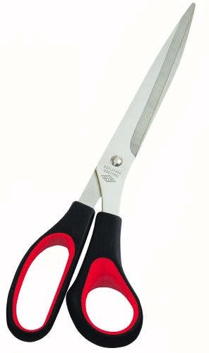 Wedo 97610 nożyce do metalu (stal nierdzewna Soft, 10-calowy, miękkim uchwytem 25,5 cm) Czarny/czerwony 1803105