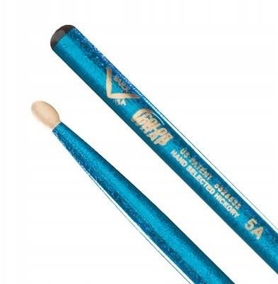 Vater American Hickory 5A Blue Sparkle Wood Tip