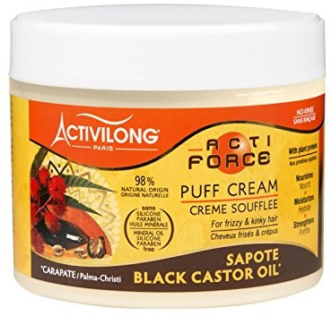 Black Activi Long ACTi Force Puff Cream Castor Oil llave kastoroel i llave-Butter 300 ML 8079