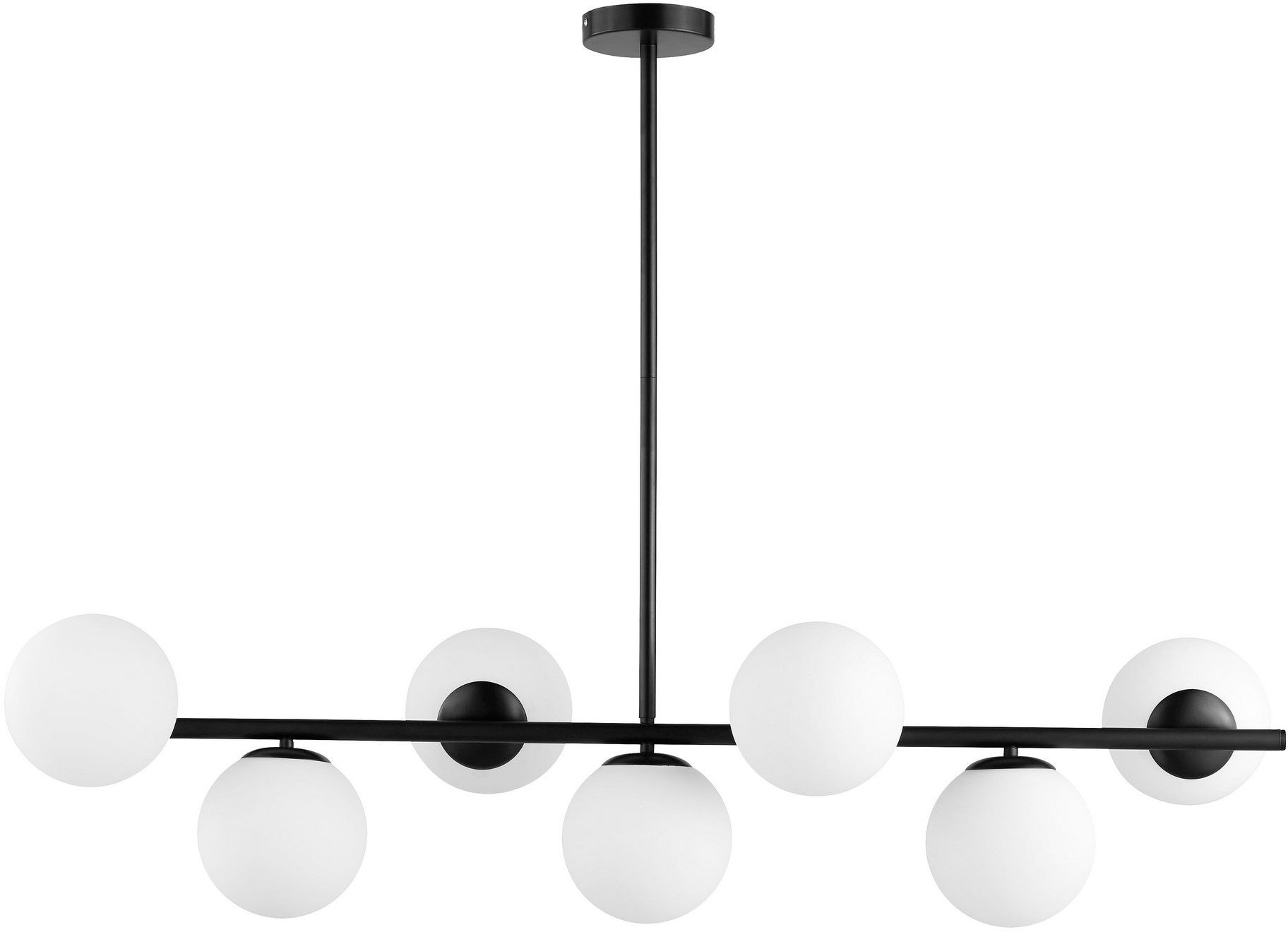 Lumina Deco Deco Fredica lampa wisząca czarna kule LDP 6030-7 (BKWT) Deco LDP 6030-7 (BK+WT)