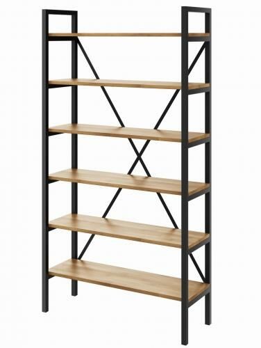 S&w Design Regał Medium 190x60-160x30 cm Industrial Loft na książki D6 RM600030190D