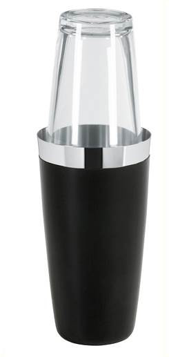 BAREQ Shaker bostoński, winylowy ze szklanicą 0,8 l | Boston BPR-800BL