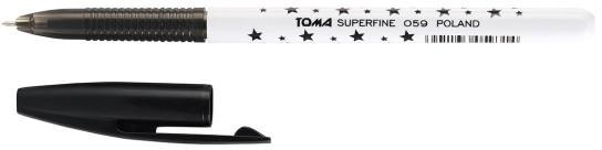 TOMA Długopis Superfine 0,5mm czar. (30szt)