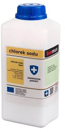 Chlorek sodu NaCl Sól sodowa kwasu chlorowodorowego Sodium chloride 1kg BIOMUS