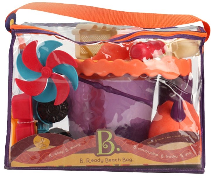 B.Toys torba z akcesoriami do piasku B.Ready Beach Bag (Pomarańczowy)