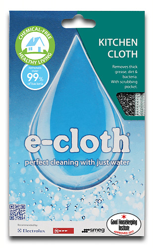 E-cloth Ścierka Kuchenna Uniwersalna Z Mikrowłókna Kitchen Szara 33 X 30 Cm