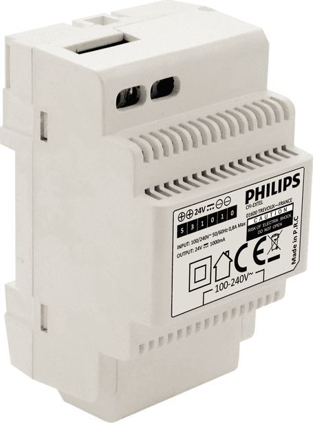 Philips Philips WelcomeEye Power transformator modułowy do systemów wideo domofonowych 230V AC/24V DC łatwy i szybki montaż naty,531110 531110