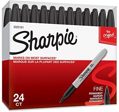 Sharpie marker permanentny z cienką końcówką, czarny 24 szt. 2025161