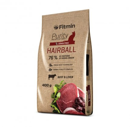 Fitmin Cat Purity Hairball karma dla kotów długowłosych - 400g