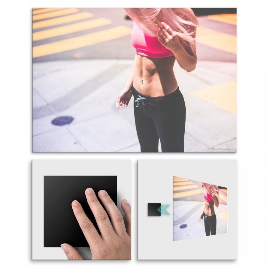 Pix4home Plakat metalowy wysportowana kobieta M POS-M-01680