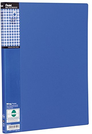 Pentel dcf542 recyc są zewnętrzny Binder Fresh składa się z 50% recyklingu PP, A4, 20 kieszeni, niebieski DCF542C