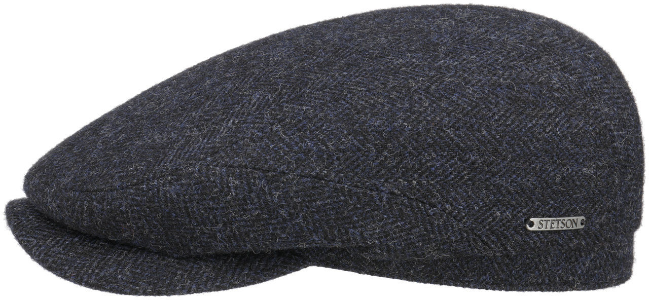 Płaski Kaszkiet Belfast Classic Wool by Stetson, czarno-niebieski, 57 cm