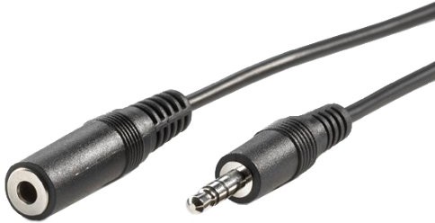 Value kabel przedłużający wtyczka na gniazdo czarny 11.99.4352