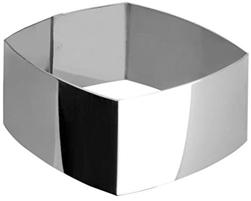 Ibili CLASICA Dessert ring czworokątna ausgebauchte kształt, 8 x 8 cm, wysokość 4,5 cm, 1 sztuki 727908