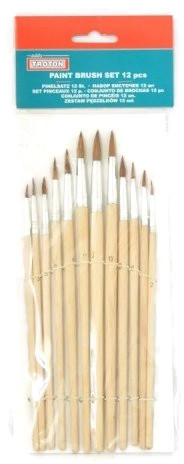 TROTON Zestaw 12 Sztuk Pędzelków Zaprawkowych
