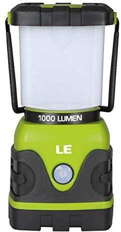 Lighting EVER LE lampa kempingowa, 1000 lm, do nagłych przerw w zasilaniu, latarnia ogrodowa LED, 3 stopnie jasności, z możliwością ściemniania, wodoszczelna IPX4 do użytku na zewnątrz, lampa awaryjna 3300002