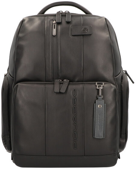 Piquadro Urban Business Plecak RFID skórzana 44 cm przegroda na laptopa black CA4532UB00-N