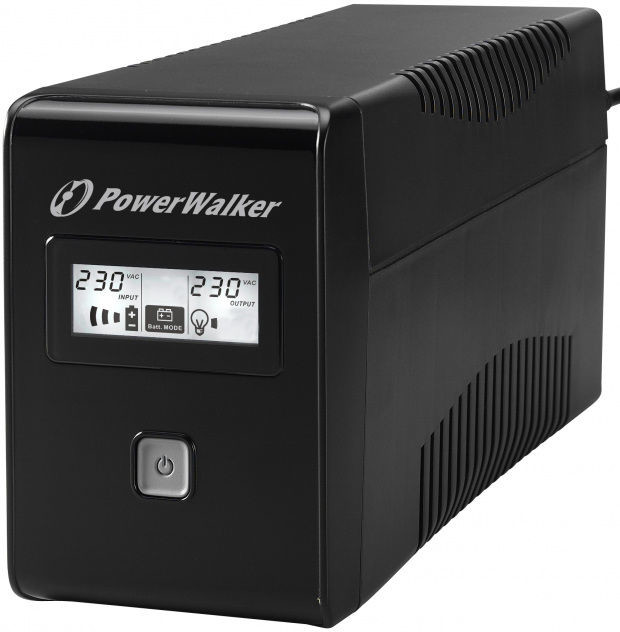 PowerWalker Zasilacz UPS Line-Interactive 850VA, 2X Schuko, RJ11 IN/OUT, USB, LCD VI850SHL