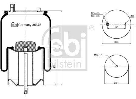 FEBI Mieszek, klimatyzacja FEBI 35675