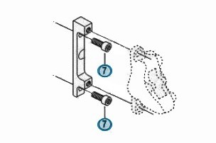 Shimano Adapter do hamulca tarczowego PM/PM 203mm, przód-tył (ISMMAF203PPA)