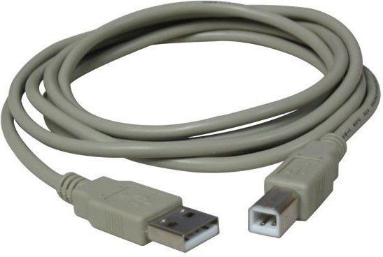 Kabel USB Logo USB-A USB-B 1.8m Szary 17057