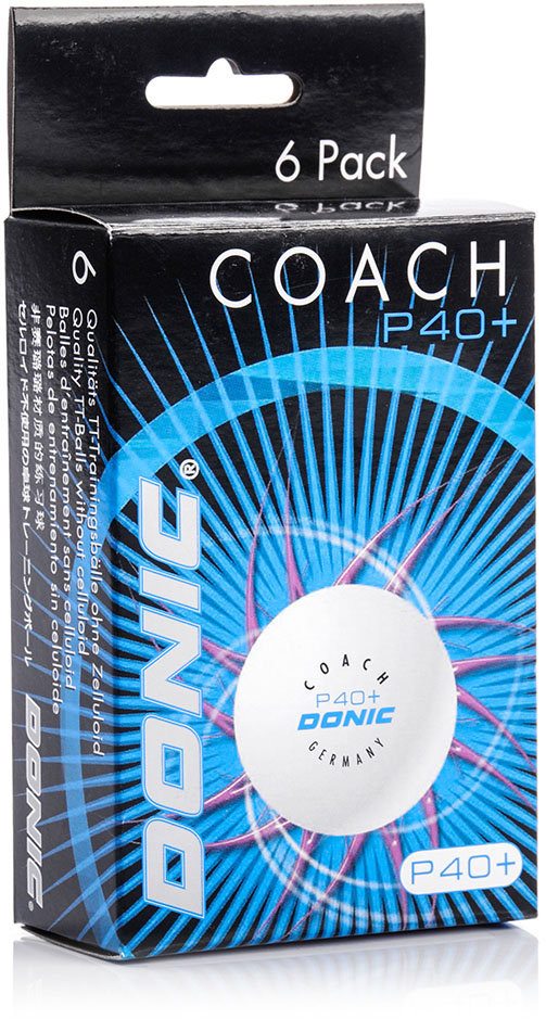 Donic Piłeczki do tenisa stołowego, Coach p40+ 6 szt. Białe