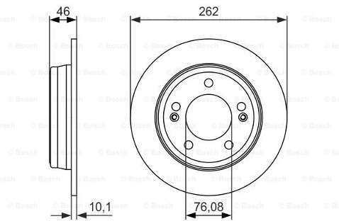 BOSCH Tarcza hamulcowa tylna, 0 986 479 052  0986479052