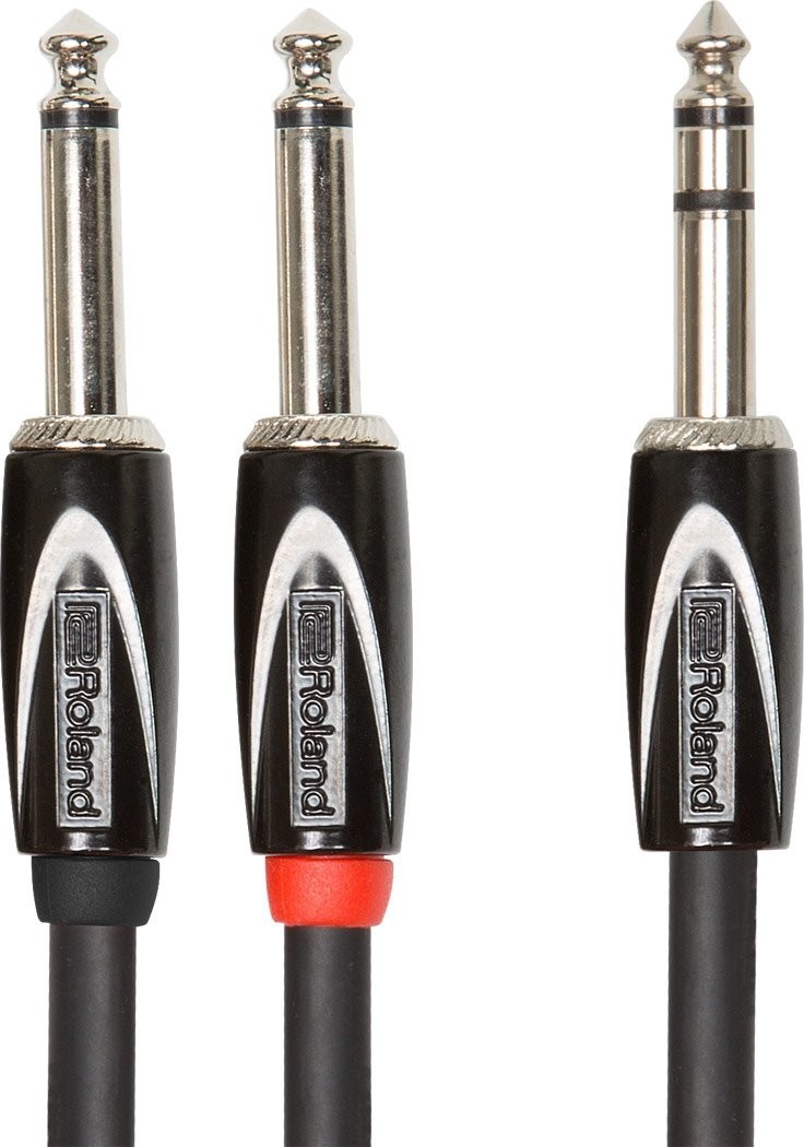 Roland 210880099 10 ft/3 m przewód do Interconnect 1/4 cala TRS (Male) Dual 1/4 cala
