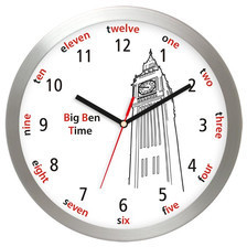 Atrix Aluminiowy zegar ścienny Big Ben Londyn AL02BB