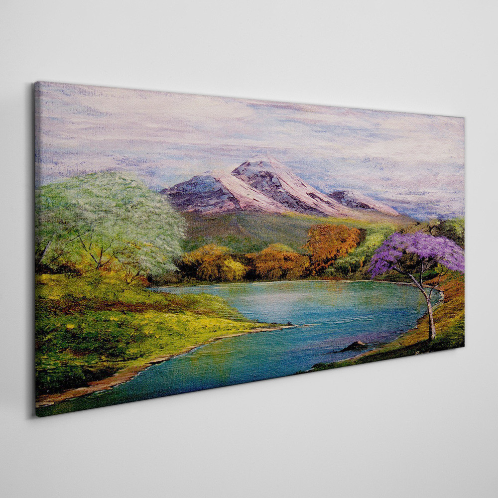 PL Coloray Obraz na Płótnie las rzeka przyroda 100x50cm