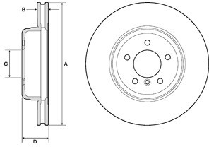 Delphi Tarcza hamulcowa BG9159C
