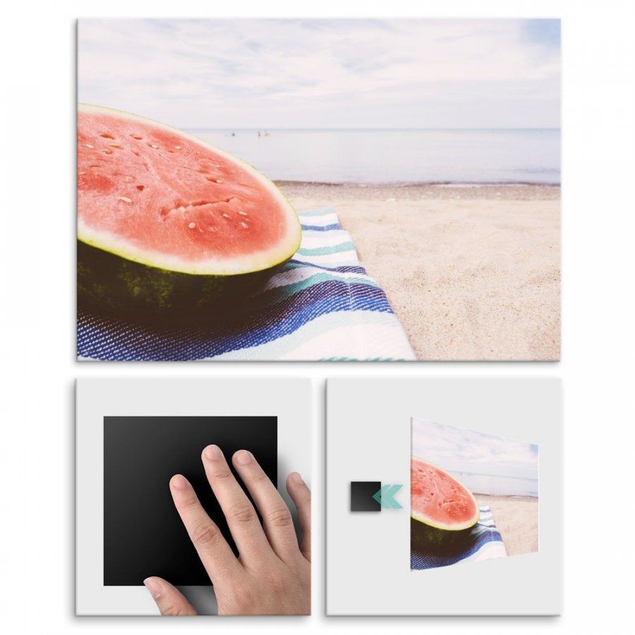 Pix4home Plakat metalowy arbuz na plaży L POS-L-00784
