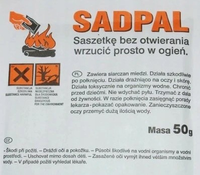 Katalizator do spalania sadzy Sadpal 50 g