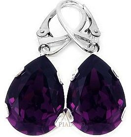 Swarovski Arande NOWE piękne unikatowe kolczyki AMETHYST 1889569221