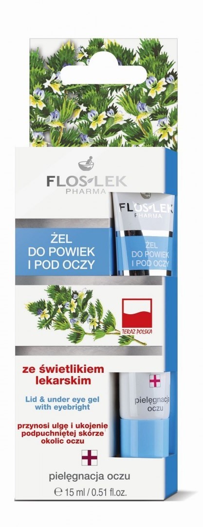Flos-Lek Floslek Pharma Żel ze świetlikiem lekarskim do powiek i pod oczy w tubce 15ml 17563
