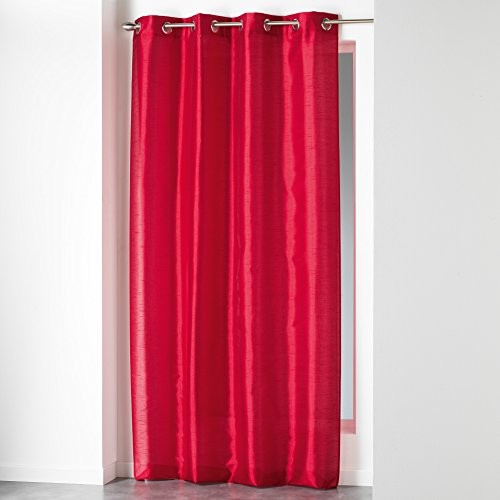 Douceur d'Intérieur intérieur douceur D '1605549 zasłona ze szlufkami poliester Czerwony 140 x 240 cm 1605549