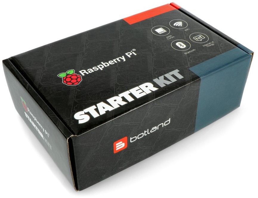Raspberry PI RPi & Botland Zestaw z 4B WiFi 2GB RAM + akcesoria - obudowa z dwoma wentylatorami RPI-16491