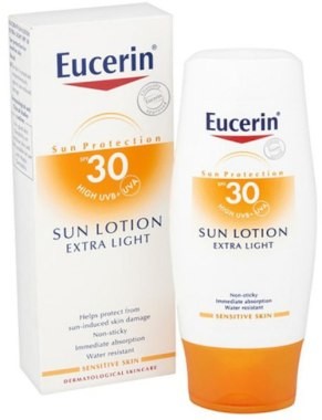 Фото - Крем і лосьйон Eucerin Sun Sensitive Protect Sun Lotion SPF30 preparat do opalania ciała 