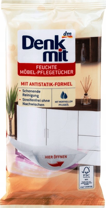 Denkmit Chusteczki Mocne Mokre Do Mebli z Niemiec