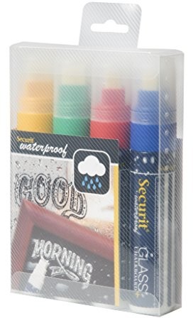 Securit Kreda SECURIT marker Waterproof Large, 4er etui 8719075281109 SMA820V4