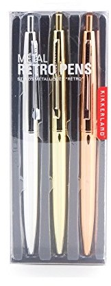 Kikkerland 4355 retro-długopisy z metalu 4355