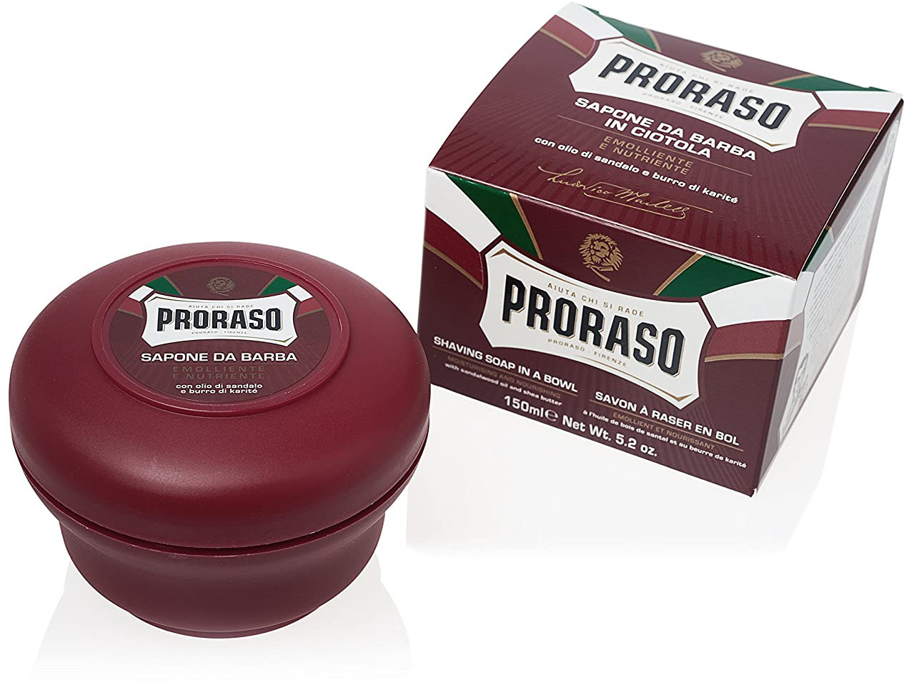 Proraso Mydło do Golenia w Misce Nawilżająco-Odżywcze do Grubej Brody, 150ml