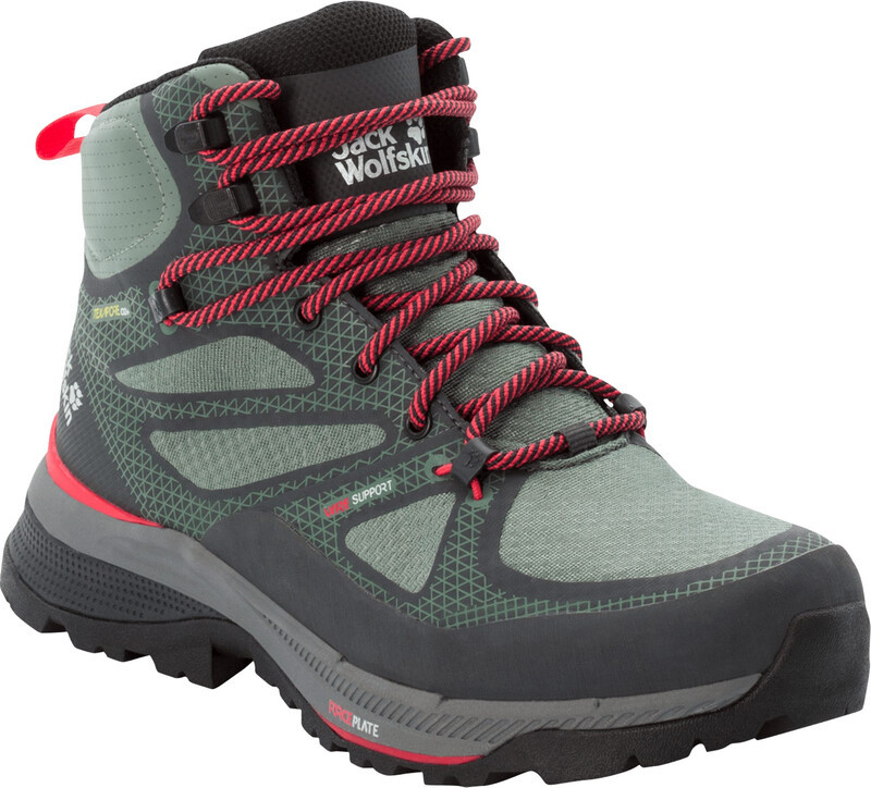 Jack Wolfskin Force Striker Texapore Mid Shoes Women, szary UK 6,5 | EU 40 2022 Trapery turystyczne