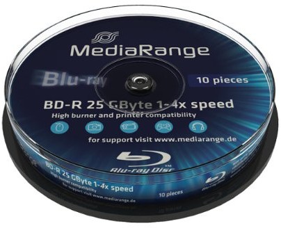 MediaRange MR499 BD-R Blu-ray Disc 6 X 25 GB (10 sztuk) 4260057126665