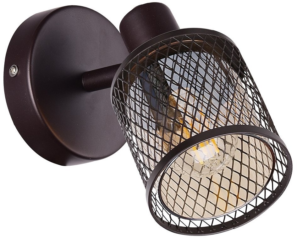 Candellux Kinkiet kawowe złoto klosz bursztynowy 40W E14 Canabera 91-81377 91-81377